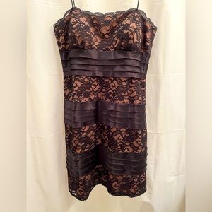 Black Lace Strapless Dress Size 12